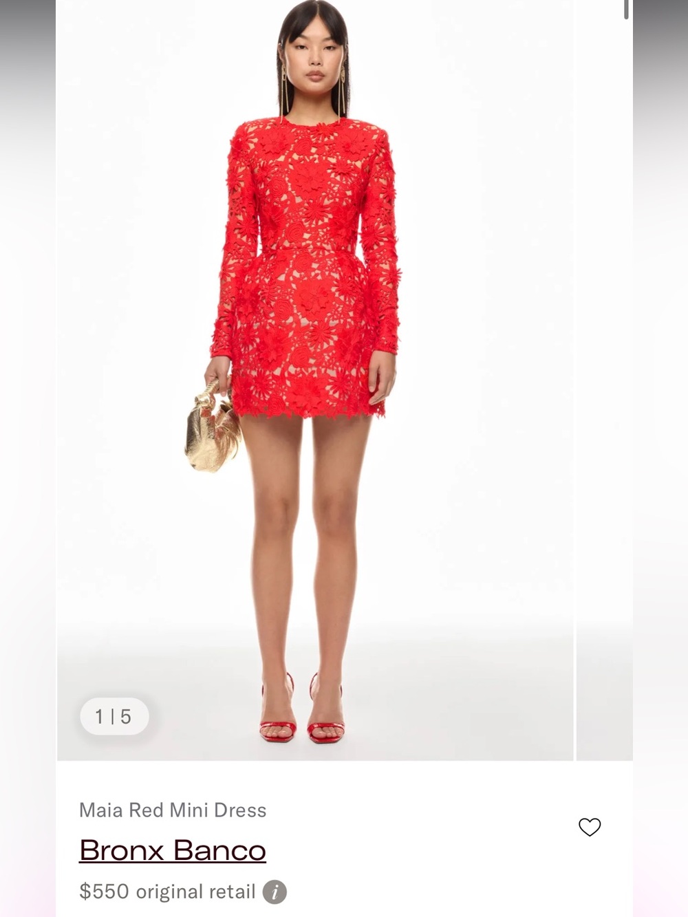NWT Bronx & Banco Maia Red Mini Dress - Red Sz XS